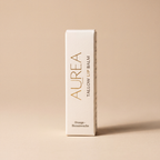 Verpackung des Aurea Tallow Lip Balm mit Orange und Bienenwachs